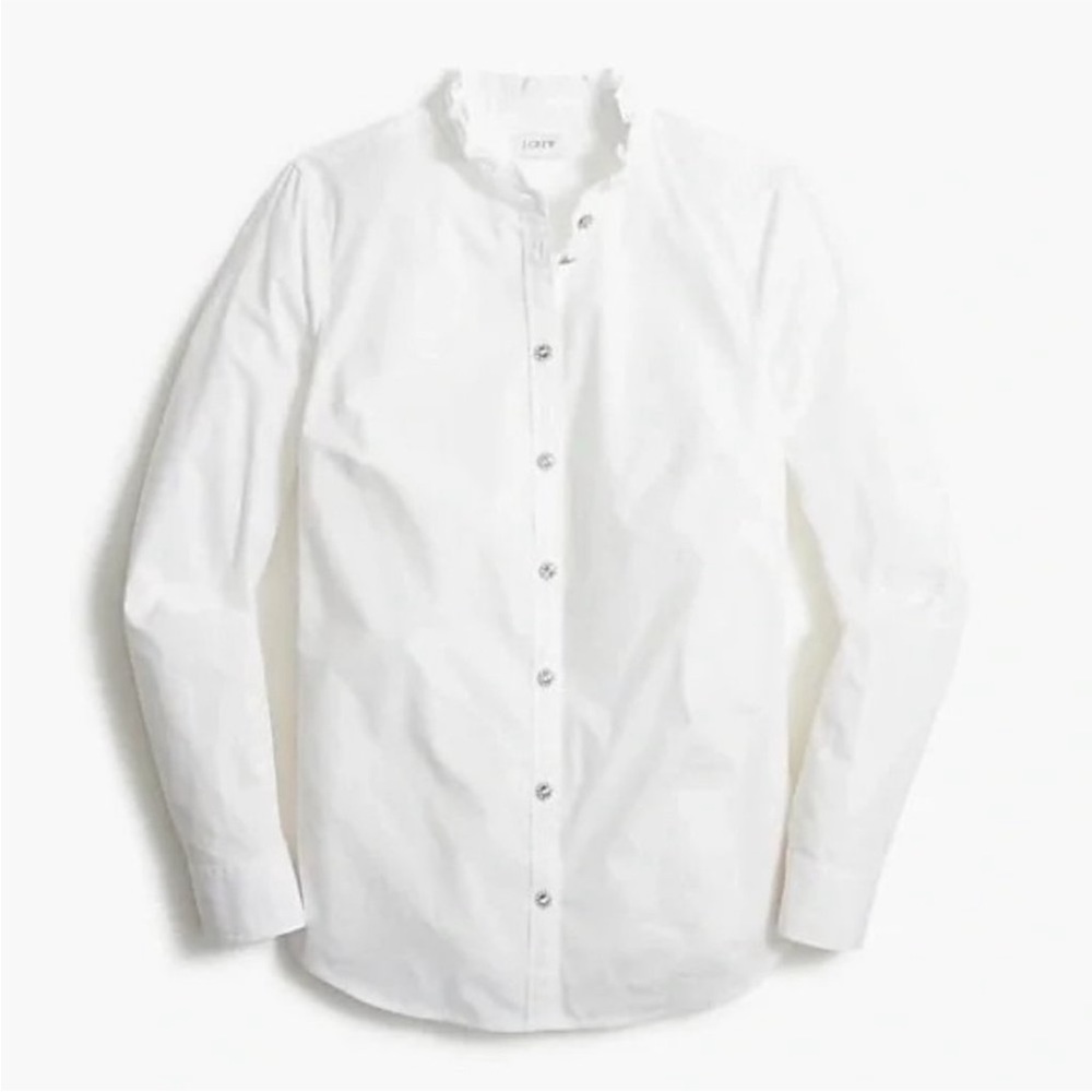J. Crew Factory Jeweled button front shirt BE014